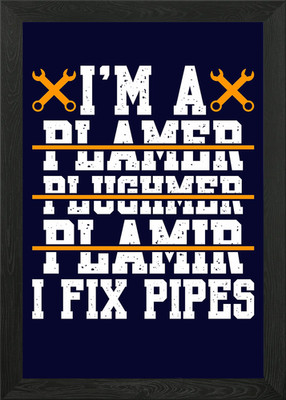 Lustiges gerahmtes Wandbild Klempner Poster Leinwanddruck Bild