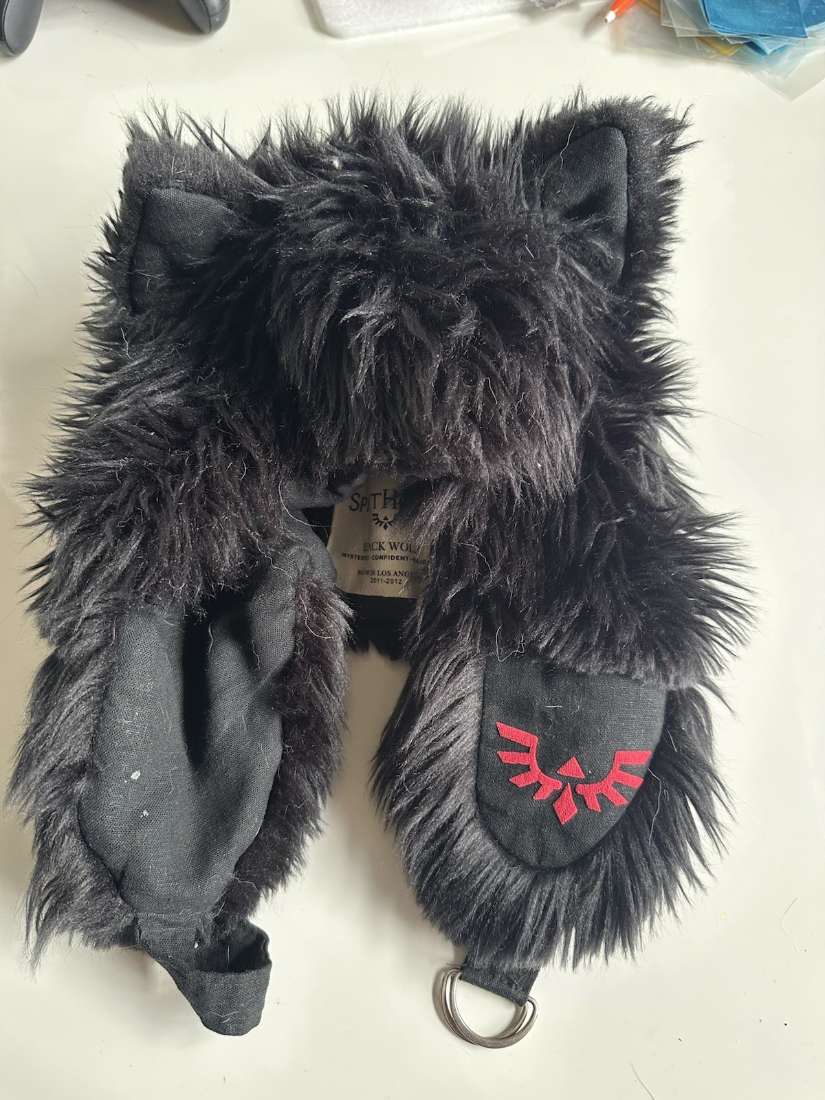 Authentic Original Spirithood Black Wolf Half Hoo… - image 1