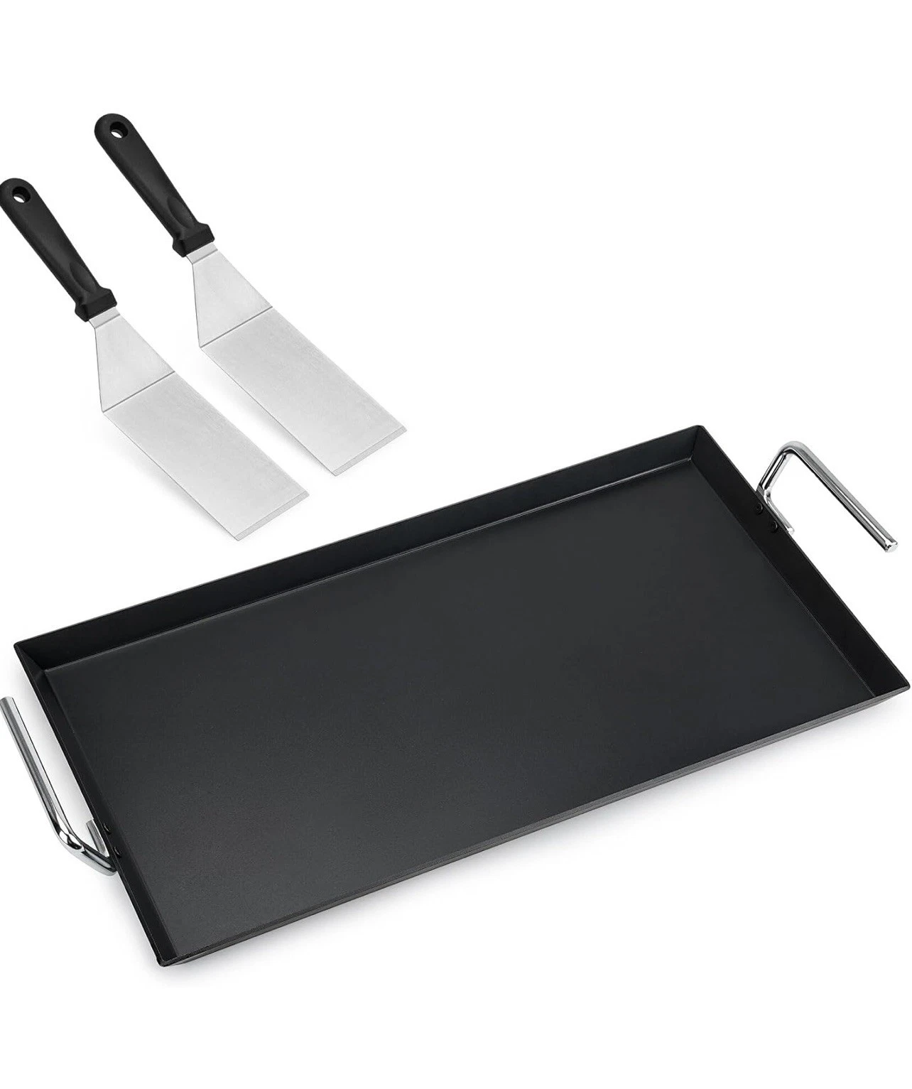 Stanbroil Double Burner Griddle Pan with 2 Spatulas. 20"x11" Nonstick
Opens in a new window or tab