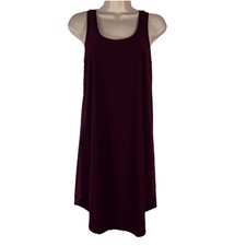 Leith Tank Dress Women's Size XS Above Knee Sleeveless Shift Sundress Burgundy