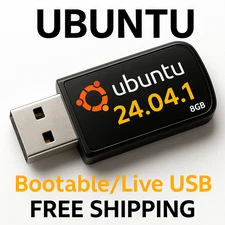UBUNTU Linux 24.04.1 Newest BOOTABLE/LIVE USB Flash Drive FREE SHIPPING