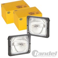 2X Hella Halogen Scheinwerfer 12V 24V Scheinwerfer Satz | 1AA 004 109-041
