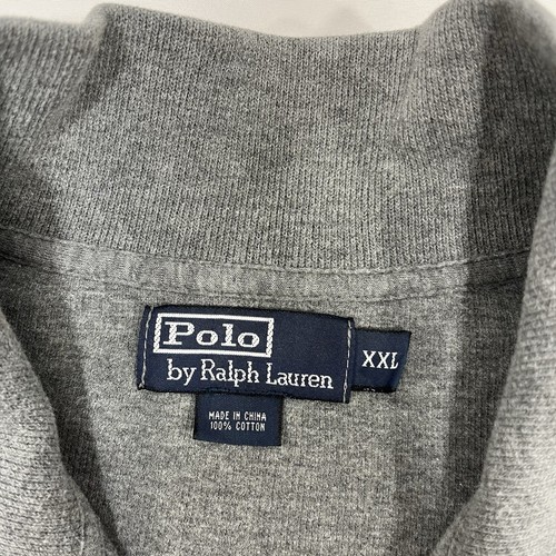 Vintage Polo Ralph Lauren Sweater Mens 2XL Gray Pony 1/4 Zip Pullover Knit - Picture 3 of 7