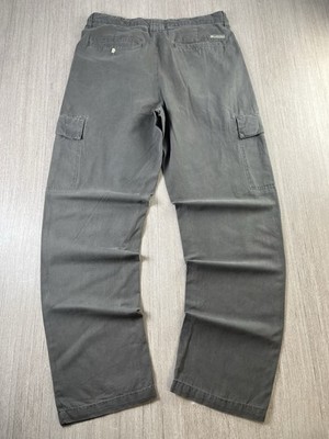 Columbia Cargohose Herren Relaxed Fit Grau Baumwolle Outdoor Utility Hose W34