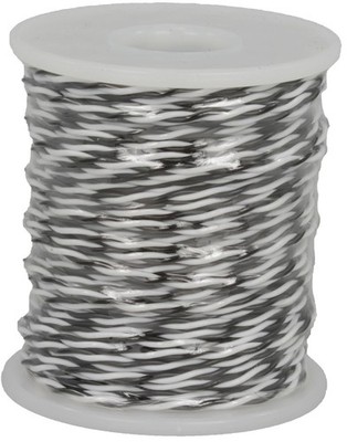 Jameco ValuePro 24 AWG Black/White Stranded Twisted Pair Hook-Up Wire 100 Feet