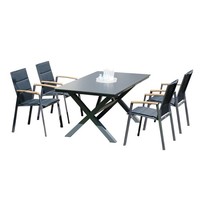 Sonnenpartner 5-Teilige Sitzgruppe Sierra &Amp; Base-Spectra 160X90 Cm Mit 4 Sta