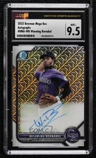2022 Bowman Mega Box Chrome Mojo Warming Bernabel CSG 9.5 Mint Plus Auto h3a