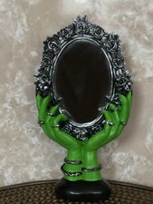 Beautiful Unique Gothic Green Hands And Roses Mirror 24x13cm - Brand New 