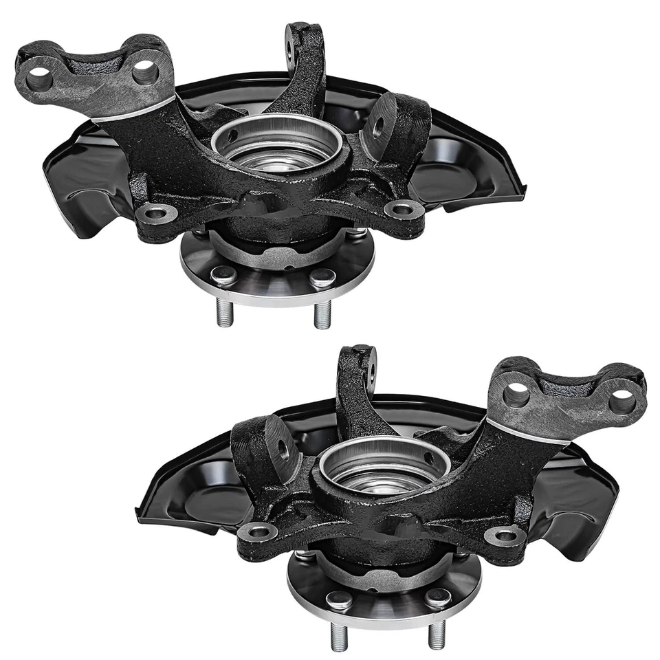 FWD Front Steering Knuckles +Wheel Hub Bearings for 2004 2005-2010 Toyota Sienna - Image 3 of 4