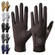 AF EQUESTRIAN Ladies Horse Riding Gloves Synthetic Leather Snake Design Brown