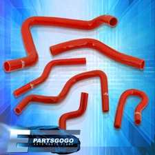 For 92-00 Honda Civic TypeR EK9 B16 B18 Silicone Radiator Coolant Hose Pipe Red