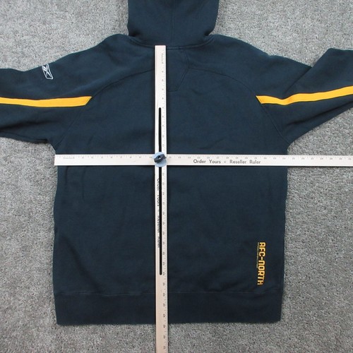 Pittsburgh Steelers Sweater Mens Extra Large Gray Reebok NFL Hoodie Sweatshirt - Picture 10 of 13