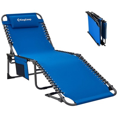 Kingcamp 4 Fold Outdoor Folding Chaise Lounge Chair For Beach Sunbathing Pa Kingcamp 4 Fold Outdoor Folding Chaise, Folding Outdoor Chaise Lounge Chair