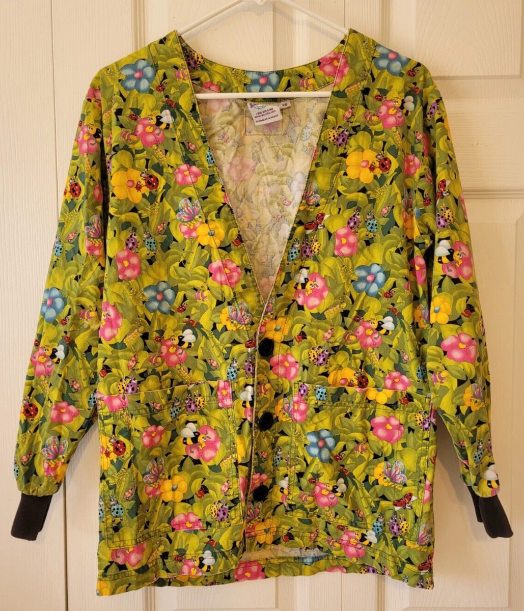 Yellow scrub shop jacket