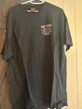 Hot Leathers Daytona FL Bike Week Men's Double-Sided Logo Crew Neck Tee Large