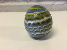 Vintage Antique Unusual Egg Shape / Form Glass Marble