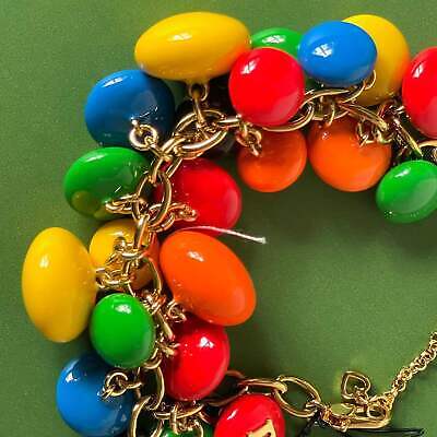 Kate Spade M&M Statement Bracelet Rainbow Gold Novelty Candy Kate Spade M&M Statement Bracelet Rainbow Gold Novelty Candy