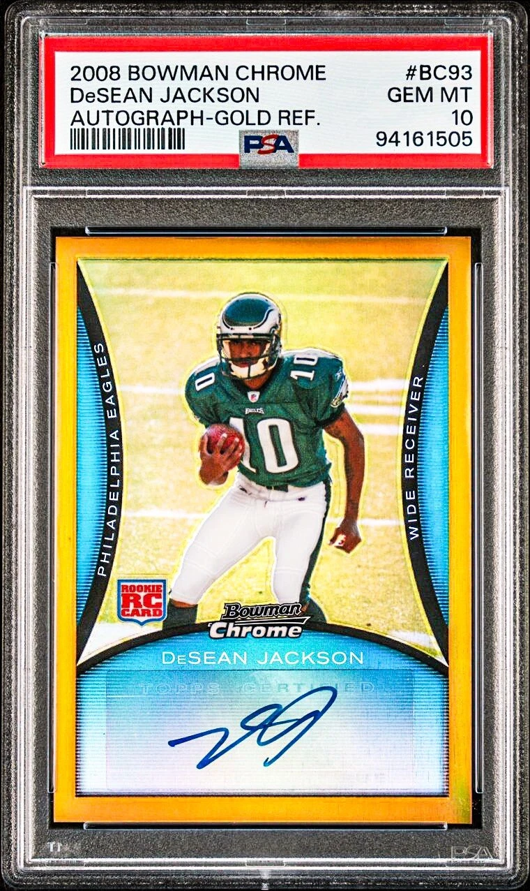 DeSean Jackson Bowman Chrome #BC93 Autograph-Gold Refractor