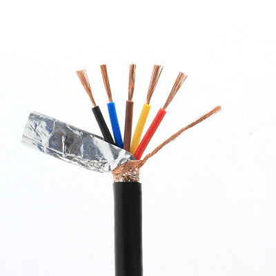 0,3~ 2,5 mm² Abgeschirmtes Flexkabel 2-6 Adern Sicherheitssignalkabel Alarmdraht