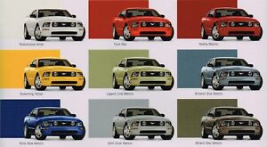 2005 Mustang Color Chart