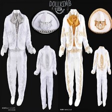 Beautiful 5 pieces Boy Charro Suit, Traje de Charro con La Virgen Maria, Mariach