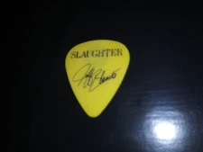 SLAUGHTER Logo & Jeff Blando Signature Concert 2004 Tour Stage GUITAR PICK