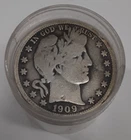 1909-S Barber Half Dollar 50c Roll 20 Circulated 90% Old Silver Coins Lot