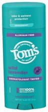 Tom's of Maine Wild Lavender Deodorant Stick 3.25 oz  Natural, Aluminum-Free