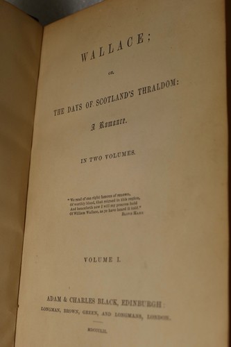 ANTIQUARIAN BOOK FIRST EDITION 1852 WILLIAM WALLACE DAYS OF SCOTLAND'S THRALDOM - Picture 4 of 10