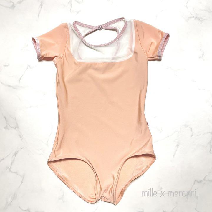 YUMIKO Ballet Leotard Cynthia Mesh Peach almost unused Size