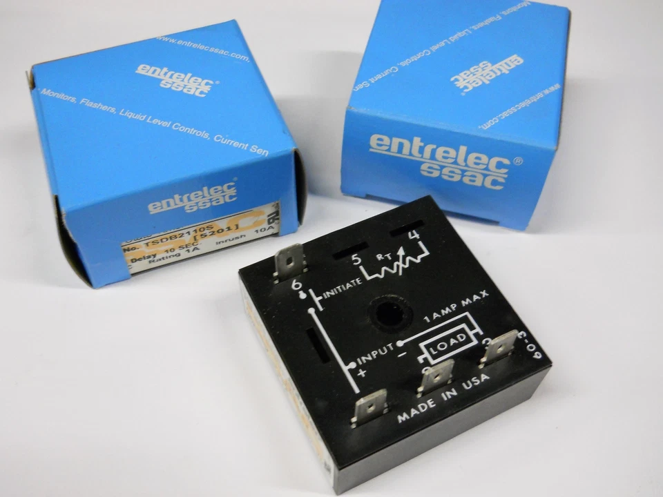 ENTRELEC TSDB2110S SOLID STATE TIMER 24VAC 10SEC (SET OF 2) NEW CONDITION IN BOX - Image 1 of 1