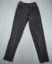 VTG 90s Levis 512 Slim Taperred Womens 9 Med High Rise Charcoal Black Jeans USA