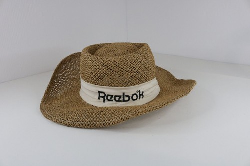 Reebok Straw Sun Brown Panama Hat 12.5"x11"x4"