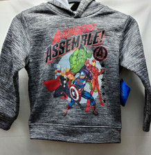 Marvel Avengers Boys Pullover Sweatshirt Hoodie Size 5