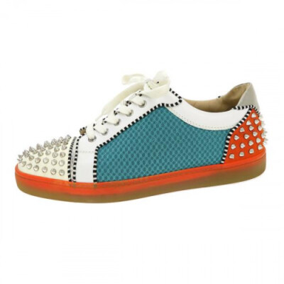 今*た様 ルブタン 2足セット 6/16に購入したばかり Christian Louboutin Low-Top Multicolor Sneakers with Spikes US11