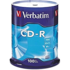 Verbatim CD-r Blank Discs 700Mb 80 Minutes 52X Recordable Disc For Dat Electr...