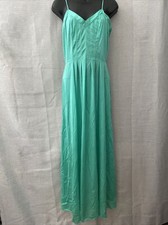 Vintage Carol Hochman for CHEVETTE Green Nightgown ILGWU tag 100 Nylon 50  Long