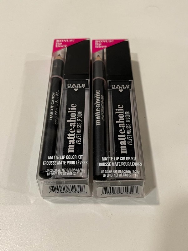 2PK HARD CANDY MATTE AHOLIC VELVET MOUSSE LIP COLOR + LINER #1535 MIDNIGHT SNACK