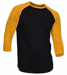 black and gold baseball shirt