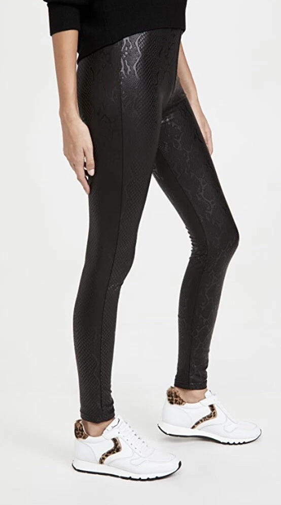 Mulga High-Waisted Black Snakeskin Leggings