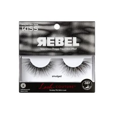 KISS Lash Couture Rebel Collection False Eyelashes Single Pack, smudged, 1 Pair