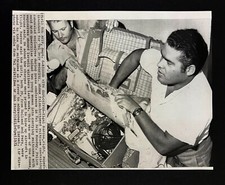 1971 Tel Aviv Israel Security Officer Confiscated Weapons Conference Press Photo
