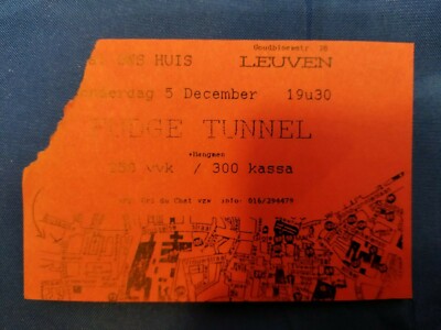 FUDGE TUNNEL plus Hangmen Ticket 05.12.199? live Leuven Löwen Belgium Earache