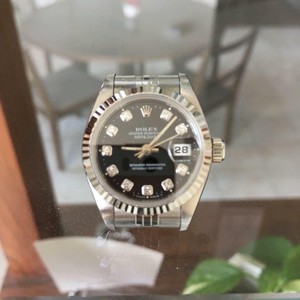 rolex datejust black face