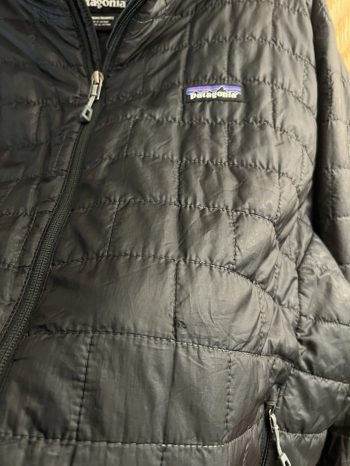 patagonia nano puff full zip primaloft pockets hole jacket