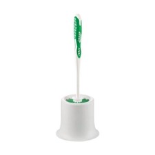 Libman 5.5" W Hard Bristle 14" Toilet Brush  Caddy Holder Set