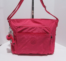 Kipling Vibrant Pink Diaper Bag Kyler Travel Bag Weekender Crossbody NWT