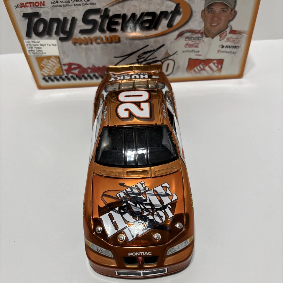 Pontiac 1999 Tony Stewart #20 Home Depot Action edición limitada 1:24 autografiado Foto 4 de 4