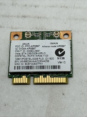 Atheros AR5B95 AR9285 Half size WiFi Wireless 802.11N wlan Mini PCIE Card 