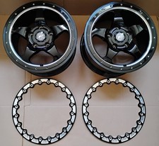 New Forgestar D5 Drag Beadlock 114.3bc 7.5bs 15 X 10 Black Pair F001b0067p50